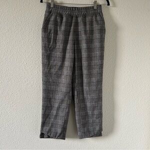 Naguagu Women’s Glen Ankle Pants Medium Gray Pull On Work Office Dressy Preppy